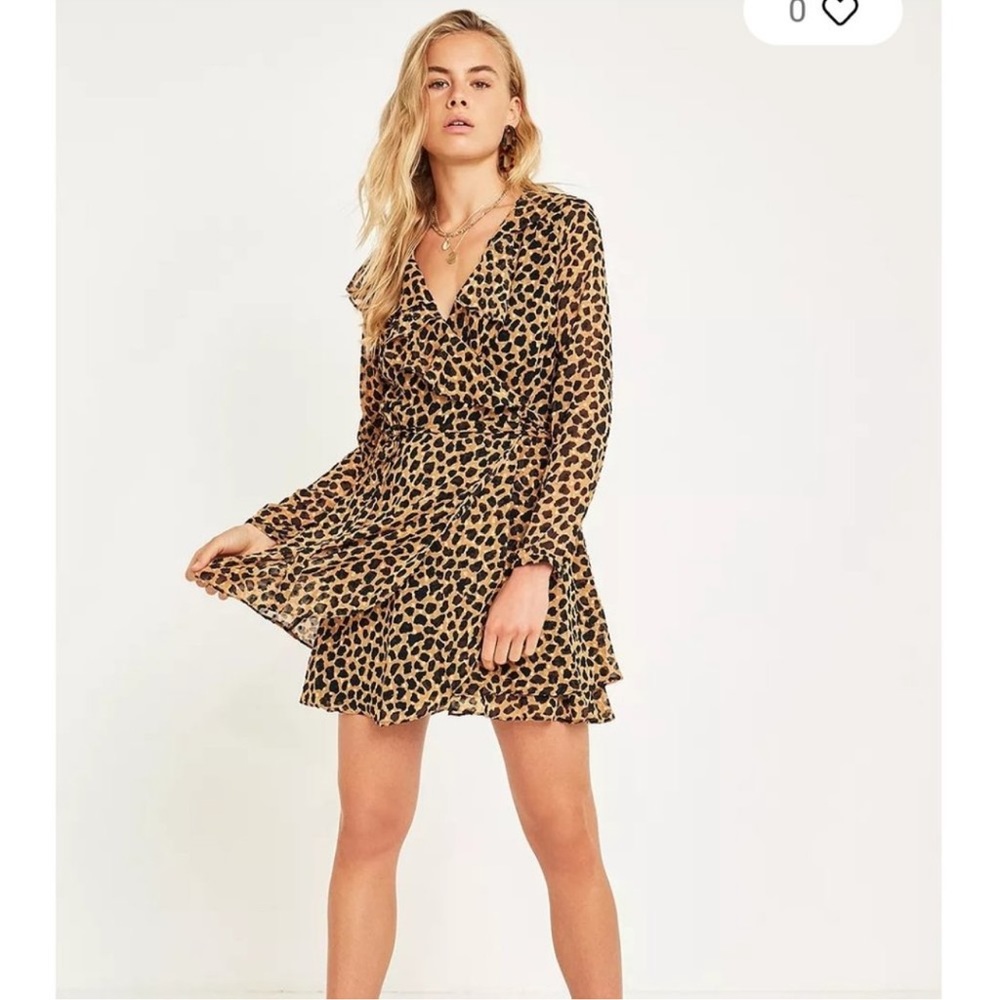 Free People Frenchie leopard print wrap dress